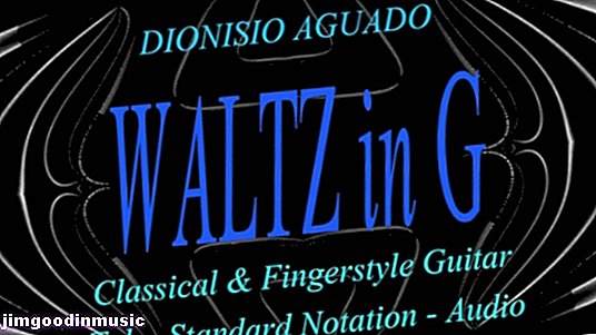 غيتار كلاسيكي سهل: Waltz in G من Aguado - Tab Guitar and Standard Notation