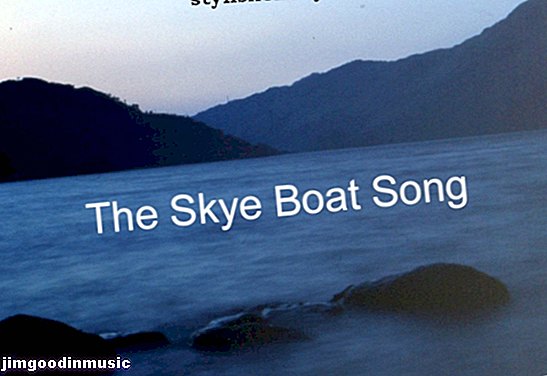 Skye Boat Song ": arranjo de guitarra com dedos na guia, notação e áudio