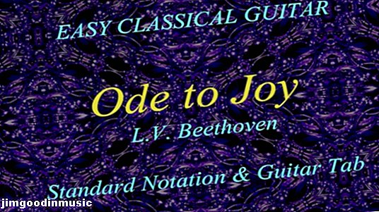 underholdning - Ode to Joy "af Beethoven: Let klassisk guitararrangement i fane og standardnotation