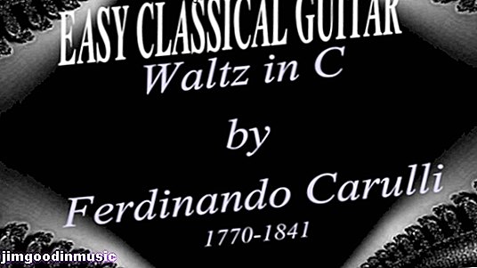 Snadná klasická kytara: Carulli - Waltz v jazyce C, notace, kytara a zvuk