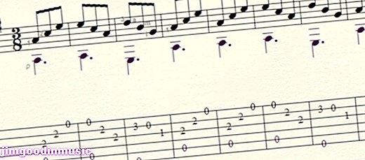Lak predavanje klasične gitare: Waltz u A Carulli u kartici, notaciji i zvuku