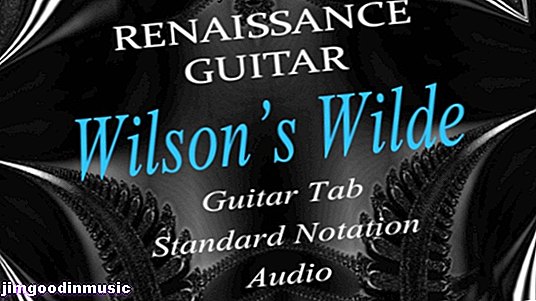 Wilson's Wilde ": Snadná renesanční kytara prstů na kartě, standardní notace a zvuk
