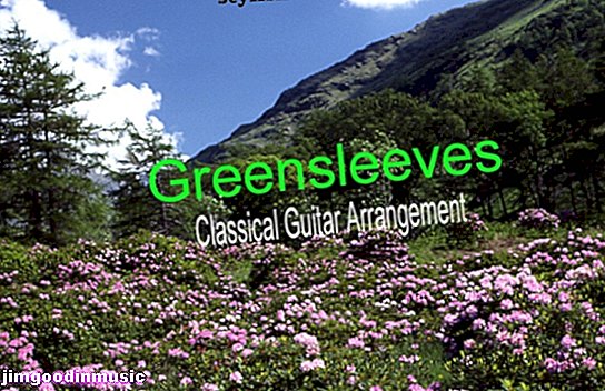 Greensleeves - zavihek in notacija kitare Fingerstyle