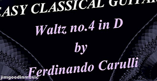 Carulli: "Valssi nro 4 in D" - klassisen kitaran pala välilehdellä, nuotit ja ääni