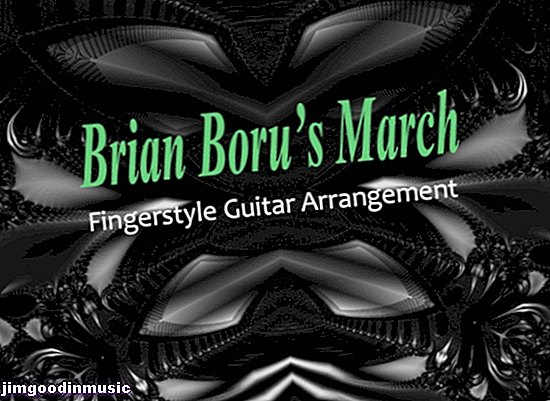 Brian Boru's March: "Snadné uspořádání prstové kytary v notaci a tab se zvukem."
