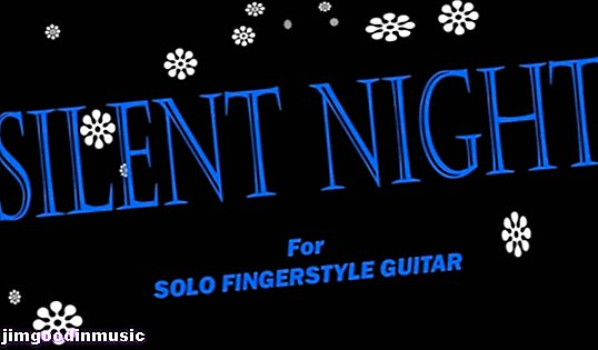 Silent Night ": Sormensoiton kitarajärjestely tabulatuurissa, vakiomerkinnät ja ääni