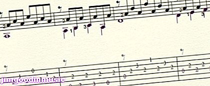 Viegli klasiskā ģitāra: Giuliani žetontabulā “Etude in A Minor”, ​​standarta apzīmējumi un audio