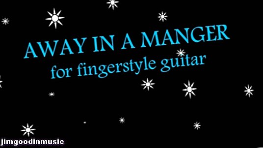 Away in a Manger ": Fingerstyle-guitararrangement i notation, fane og lyd
