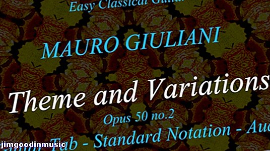 Giuliani: Klassikaline kitarr Opus 50 nr 2 kitarri vahekaardil ja standardmärkused
